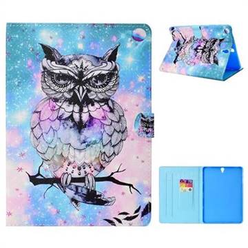 Cute Feather Owl Folio Flip Stand Leather Wallet Tablet Case Cover for Samsung Galaxy Tab S3 9.7 T820 T825