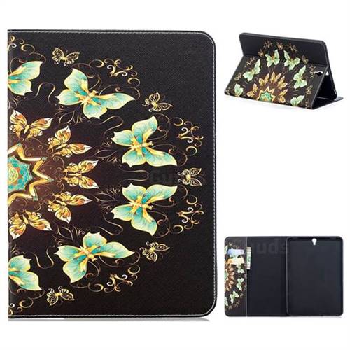 Circle Butterflies Folio Stand Tablet Leather Wallet Case for Samsung Galaxy Tab S3 9.7 T820 T825