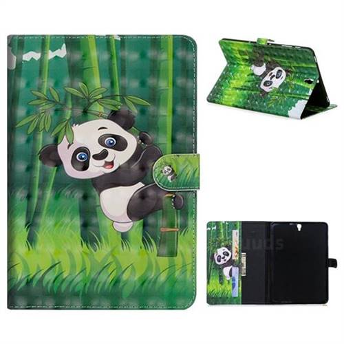Climbing Bamboo Panda 3D Painted Leather Tablet Wallet Case for Samsung Galaxy Tab S3 9.7 T820 T825