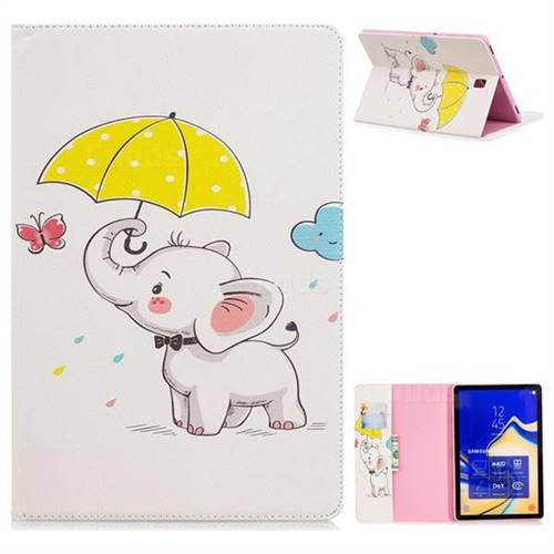 Umbrella Elephant Folio Stand Tablet Leather Wallet Case for Samsung Galaxy Tab S4 10.5 T830 T835