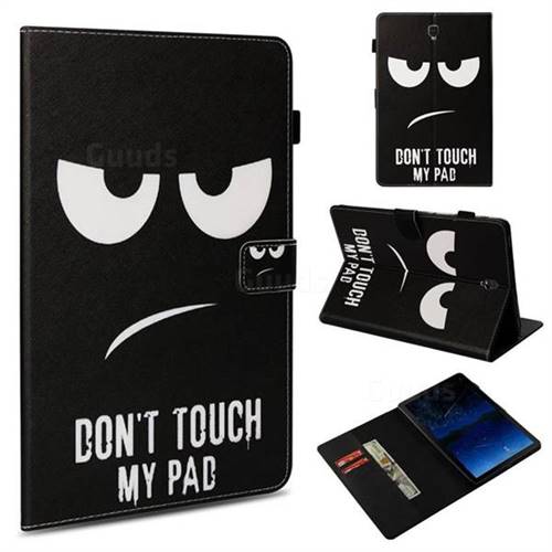 Do Not Touch My Phone Folio Stand Leather Wallet Case for Samsung Galaxy Tab S4 10.5 T830 T835