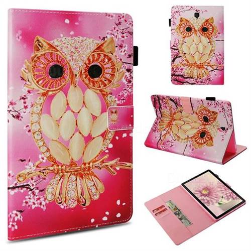 Petal Owl Folio Stand Leather Wallet Case for Samsung Galaxy Tab S4 10.5 T830 T835