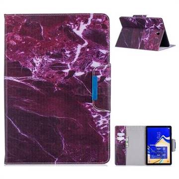 Red Marble Folio Flip Stand Leather Wallet Case for Samsung Galaxy Tab S4 10.5 T830 T835