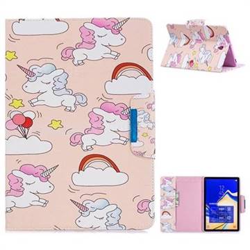 Cloud Unicorn Folio Flip Stand Leather Wallet Case for Samsung Galaxy Tab S4 10.5 T830 T835