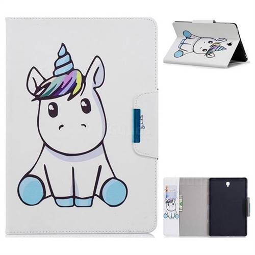 Blue Unicorn Folio Flip Stand Leather Wallet Case for Samsung Galaxy Tab S4 10.5 T830 T835