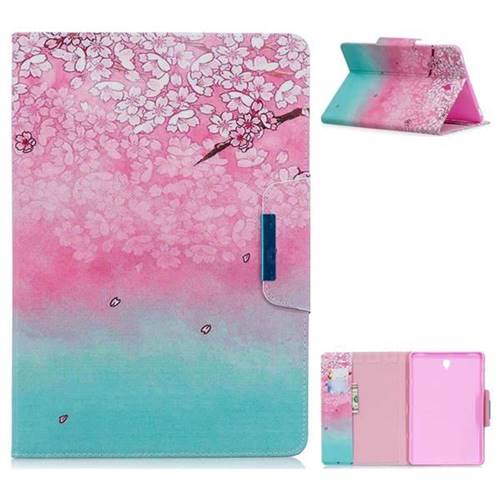 Gradient Flower Folio Flip Stand Leather Wallet Case for Samsung Galaxy Tab S4 10.5 T830 T835
