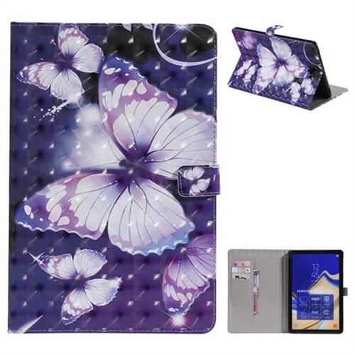 Pink Butterfly 3D Painted Tablet Leather Wallet Case for Samsung Galaxy Tab S4 10.5 T830 T835