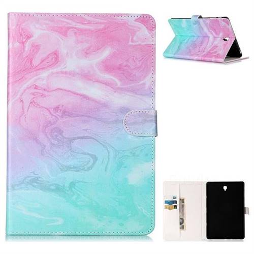 Pink Green Marble Folio Flip Stand PU Leather Wallet Case for Samsung Galaxy Tab S4 10.5 T830 T835