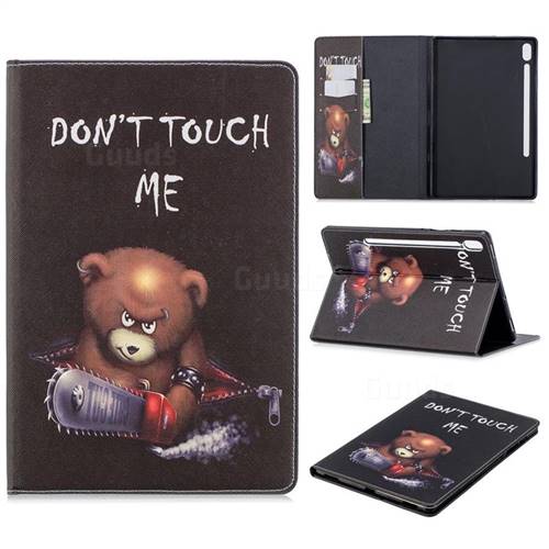 Chainsaw Bear Folio Stand Leather Wallet Case for Samsung Galaxy Tab S6 10.5 T860 T865
