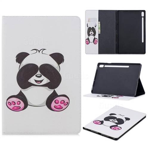 Lovely Panda Folio Stand Leather Wallet Case for Samsung Galaxy Tab S6 10.5 T860 T865