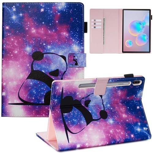 Panda Baby Matte Leather Wallet Tablet Case for Samsung Galaxy Tab S6 10.5 T860 T865