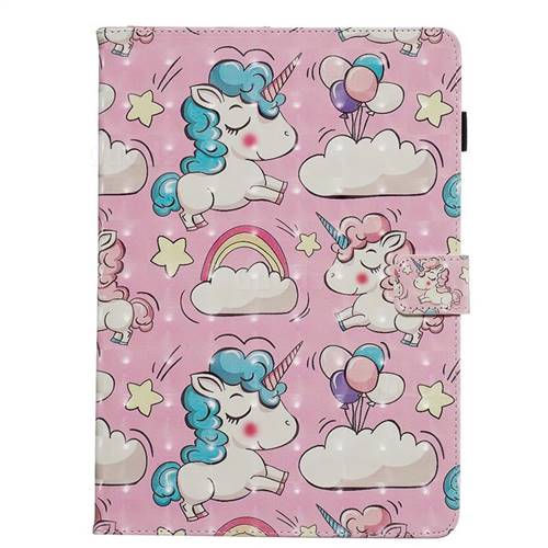 Angel Pony 3d Painted Leather Wallet Tablet Case For Samsung