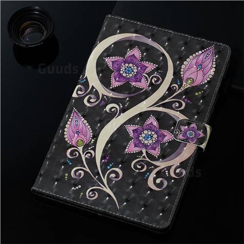 Peacock Flower 3D Painted Leather Wallet Tablet Case for Samsung Galaxy ...
