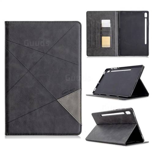 Binfen Color Prismatic Slim Magnetic Sucking Stitching Wallet Flip Cover for Samsung Galaxy Tab S6 10.5 T860 T865 - Black