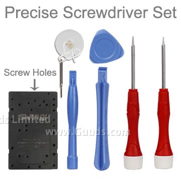 8 in 1 Open Tool Repair Kit for iPhone / iPod / iPad with Screwdriver + Pry Tools + Suction Cup + SIM Card Tray Eject pin + Screws Holder