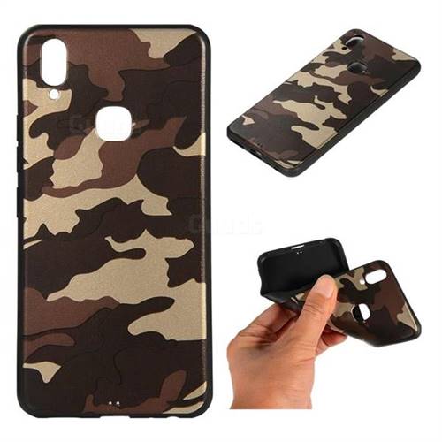 Camouflage Soft TPU Back Cover for vivo Y83 Pro - Gold Coffee