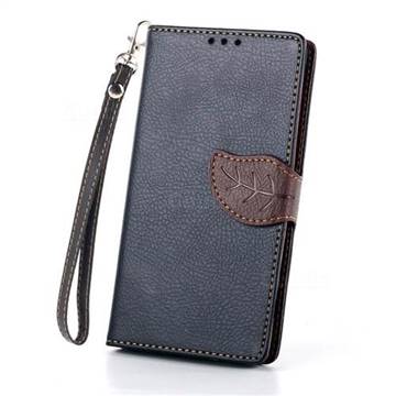 Leaf Buckle Litchi Leather Wallet Phone Case for Sony Xperia Z1 Honami C6903 C6902 L39h - Black