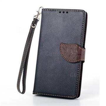 Leaf Buckle Litchi Leather Wallet Phone Case for Sony Xperia Z2 D6502 D6503 D6543 - Black