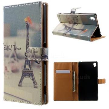 Eiffel Tower Leather Wallet Case for Sony Xperia Z3 LTE D6653 D6603