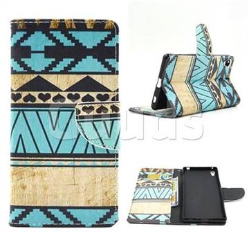 Folk Style Leather Wallet Case for Sony Xperia Z4
