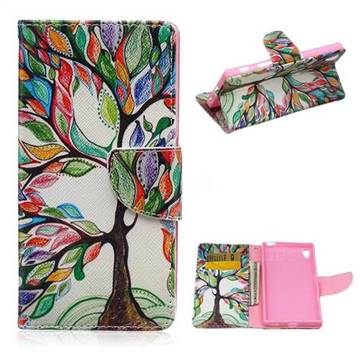 The Tree of Life Leather Wallet Case for Sony Xperia Z5 / Z5 Dual