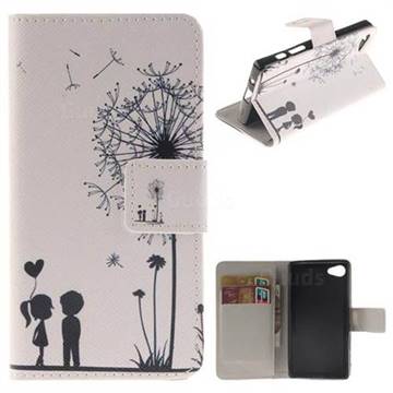 Couple Dandelion PU Leather Wallet Case for Sony Xperia Z5 Compact / Z5 Mini