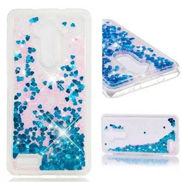 Dynamic Liquid Glitter Quicksand Sequins TPU Phone Case for ZTE Zmax Pro Z981 - Blue