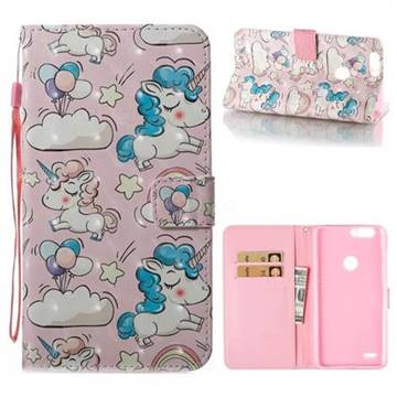 Angel Pony 3D Painted Leather Wallet Case for ZTE Blade Z Max Z982