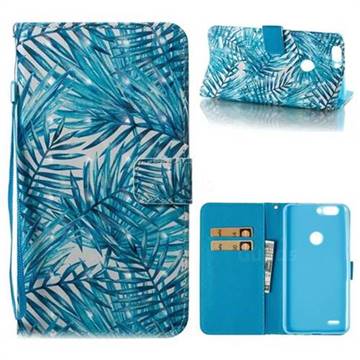 Banana Leaves 3D Painted Leather Wallet Case for ZTE Blade Z Max Z982