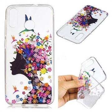 Floral Bird Girl Super Clear Soft Tpu Back Cover For Asus Zenfone Max M1 Zb555kl Back Cover Guuds