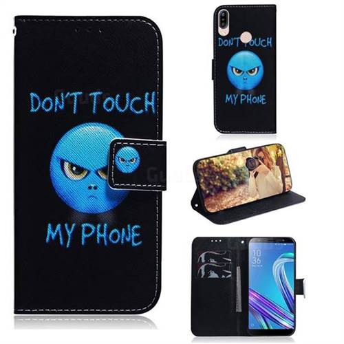 Not Touch My Phone PU Leather Wallet Case for Asus Zenfone Max (M1) ZB555KL