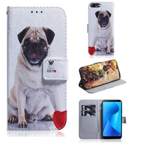 Pug Dog PU Leather Wallet Case for Asus Zenfone Max Plus (M1) ZB570TL