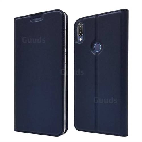 Ultra Slim Card Magnetic Automatic Suction Leather Wallet Case for Asus Zenfone Max Pro (M1) ZB601KL - Royal Blue