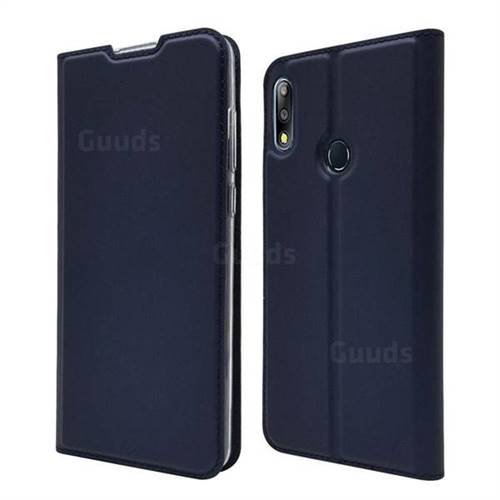 Ultra Slim Card Magnetic Automatic Suction Leather Wallet Case for Asus Zenfone Max Pro (M2) ZB631KL - Royal Blue