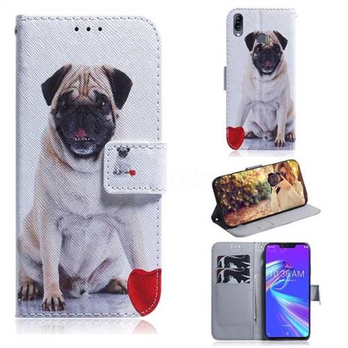 Pug Dog PU Leather Wallet Case for Asus Zenfone Max (M2) ZB633KL