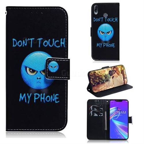 Not Touch My Phone PU Leather Wallet Case for Asus Zenfone Max (M2) ZB633KL