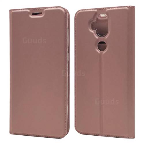 Ultra Slim Card Magnetic Automatic Suction Leather Wallet Case for Asus Zenfone 5 Lite ZC600KL - Rose Gold