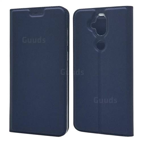 Ultra Slim Card Magnetic Automatic Suction Leather Wallet Case for Asus Zenfone 5 Lite ZC600KL - Royal Blue