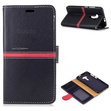 Luxury Elegant PU Leather Wallet Case for Asus Zenfone 3 ZE552KL - Black