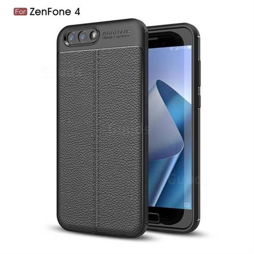 Luxury Auto Focus Litchi Texture Silicone TPU Back Cover for Asus Zenfone 4 ZE554KL - Black