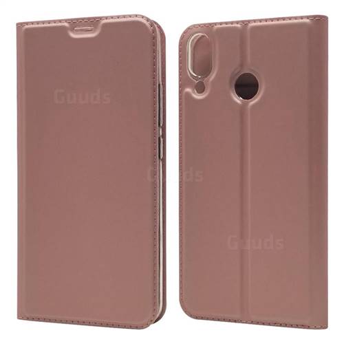 Ultra Slim Card Magnetic Automatic Suction Leather Wallet Case for Asus Zenfone 5 ZE620KL - Rose Gold