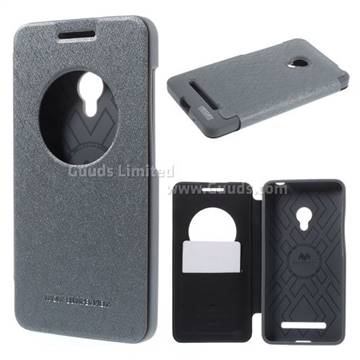 Mercury Goospery Wow Bumper View Leather Flip Cover for Asus ZenFone 5 (A500CG/A501CG), LTE (A500KL) - Grey