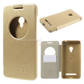 Mercury Goospery Wow Bumper View Leather Flip Cover for Asus ZenFone 5 (A500CG/A501CG), LTE (A500KL) - Champagne