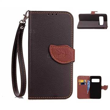 Leaf Buckle Litchi Leather Wallet Phone Case for Asus Zenfone AR ZS571KL - Black