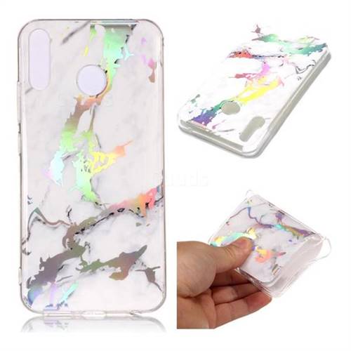 White Marble Pattern Bright Color Laser Soft TPU Case for Asus Zenfone 5Z ZS620KL