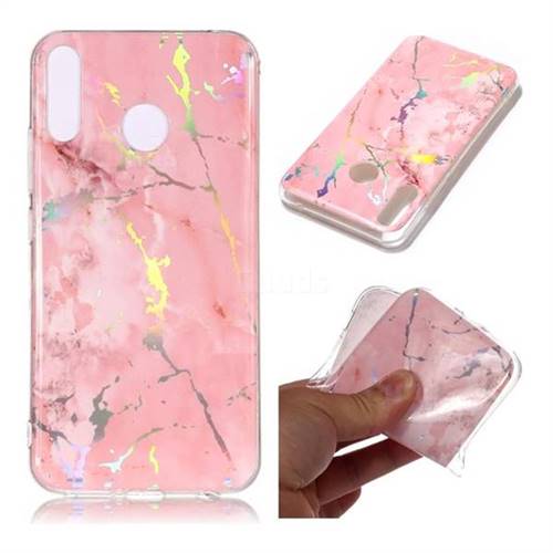 Powder Pink Marble Pattern Bright Color Laser Soft TPU Case for Asus Zenfone 5Z ZS620KL