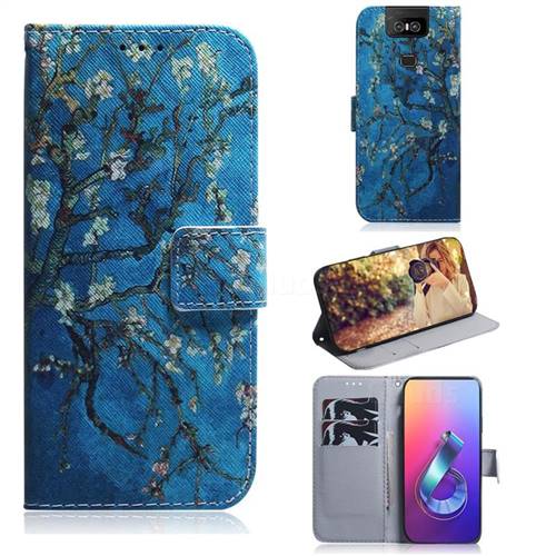 Apricot Tree PU Leather Wallet Case for Asus ZenFone 6 (ZS630KL)