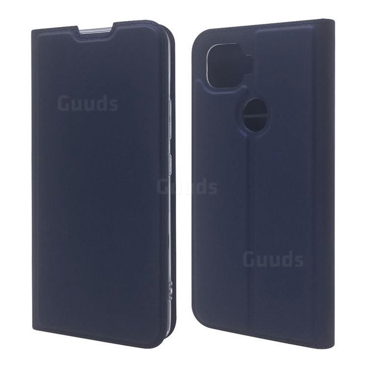 Ultra Slim Card Magnetic Automatic Suction Leather Wallet Case for ZTE A1 ZTG01 5G - Royal Blue