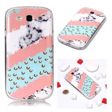 Diagonal Grass Soft TPU Marble Pattern Phone Case for Samsung Galaxy S3