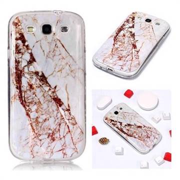 White Crushed Soft TPU Marble Pattern Phone Case for Samsung Galaxy S3
